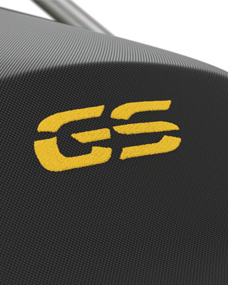 We see the yellow GS sticker on the saddle.