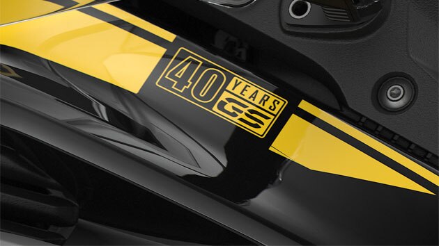 We see the 40 Years GS lettering in yellow.