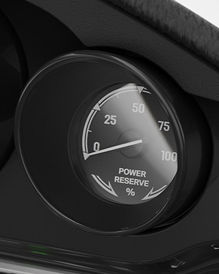 Power Reserve display as a traditional round instrument.
