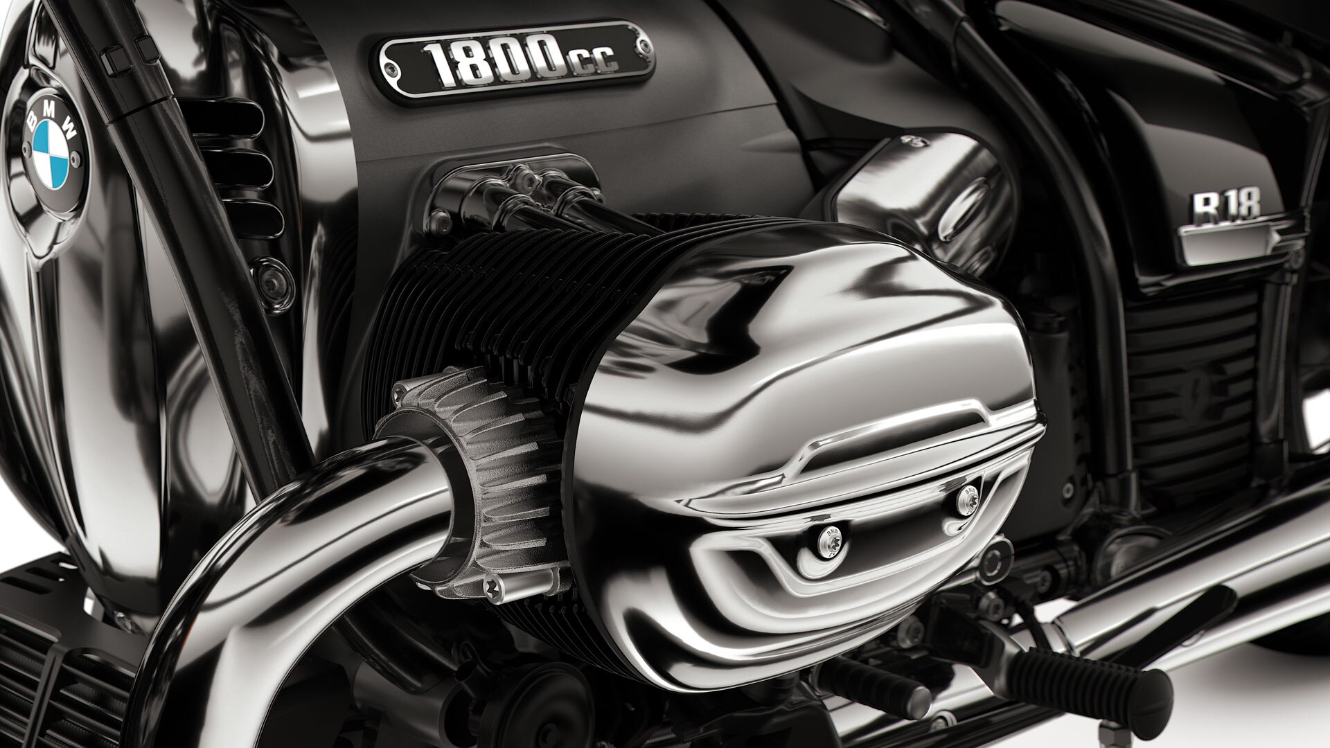 We see the impressive boxer including push rods.