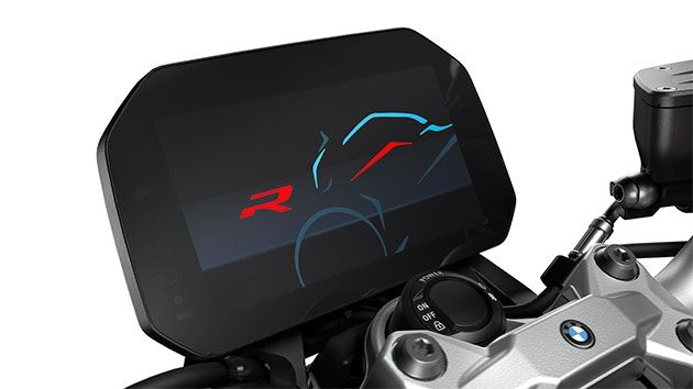 Grand écran TFT de 6,5 pouces de la F 900 R.